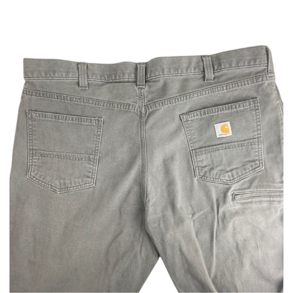 CARHARTT Relaxed Fit Canvas Straight Leg Work Pants Size 42 x 32 in Gray - Picture 6 of 10